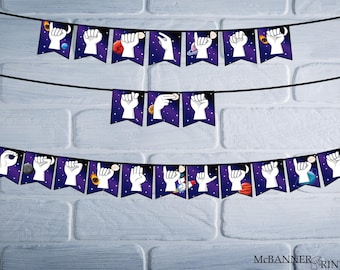 Striscione "Immagina le possibilità" in lingua dei segni americana (ASL) / Decorazione per l'aula di lingua dei segni (modello PDF)