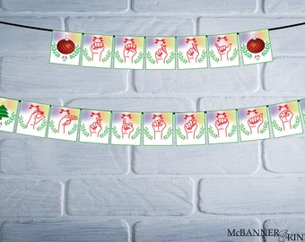 ASL Merry Christmas Printable Banner (PDF)
