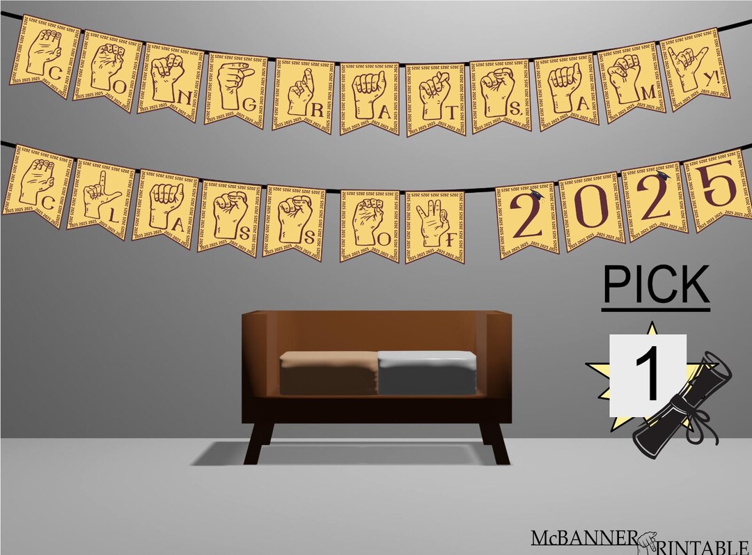 Customize ASL Graduation Digital Banner - Etsy