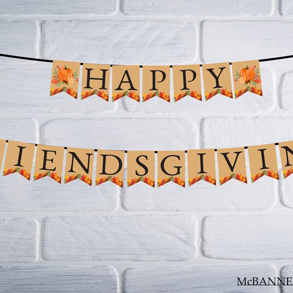 Printable Friendsgiving Banner - Etsy