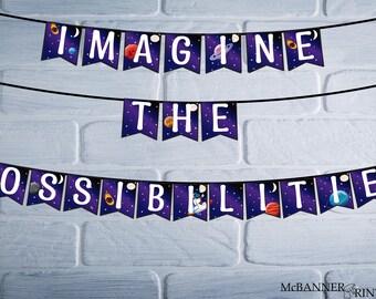 Imagine The Possibilities | Motivational quotes | Educational wall art | Classroom decor