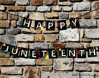 Juneteenth Banner | DIY Freedom Day Party Decor (PDF)