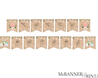 ASL Happy Easter Pennant Banner (PDF Pattern)