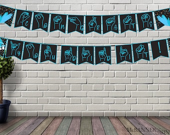 ASL Graduation Banner: "Congrats You Did It" Printable Sign (PDF)