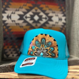 Feather Trucker Hat