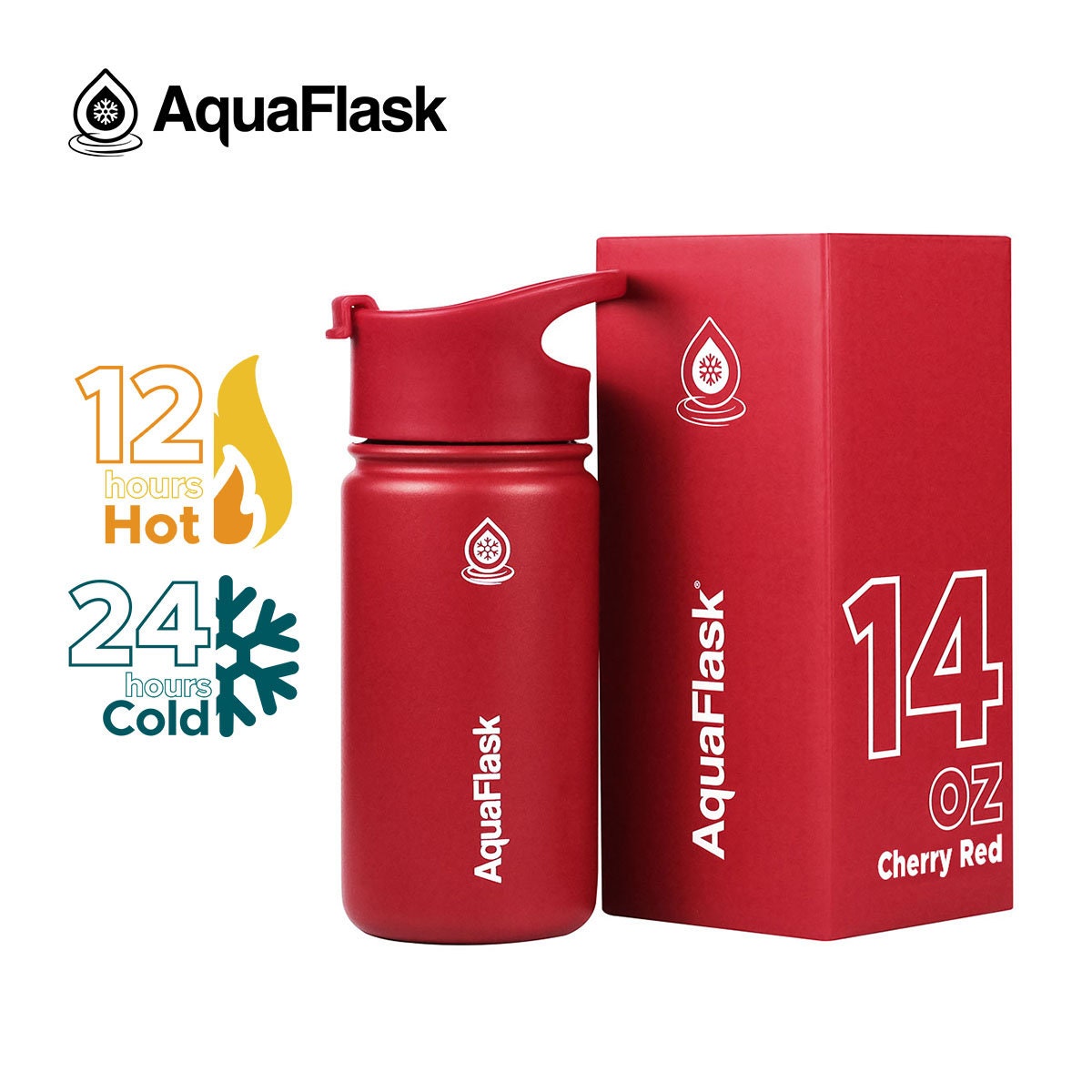 Aquaflask 14oz Wide Mouth: Vacuum Insulated Stainless Steel Water Bottle -  Etsy