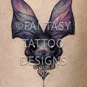 Bat Fantasy Tattoo Design Téléchargement numérique