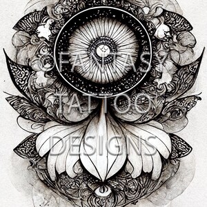 Mandala Fantasy Tattoo Design Digital Download