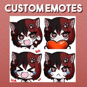 Custom Emotes | Twitch Emotes | High Quality | Vtuber Emotes | For Twitch, Youtube, Kick, Cute Emotes, Chibi Emotes