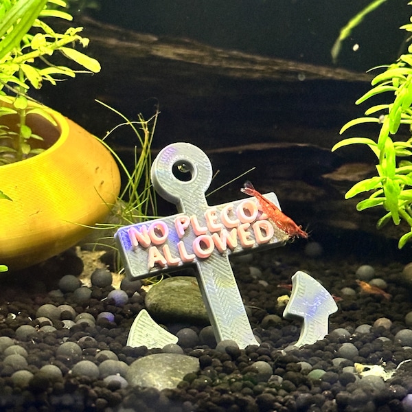 Custom Aquarium Anchor Name Tag | Sinking Fish Tank Anchor Decor Custom Name Sign