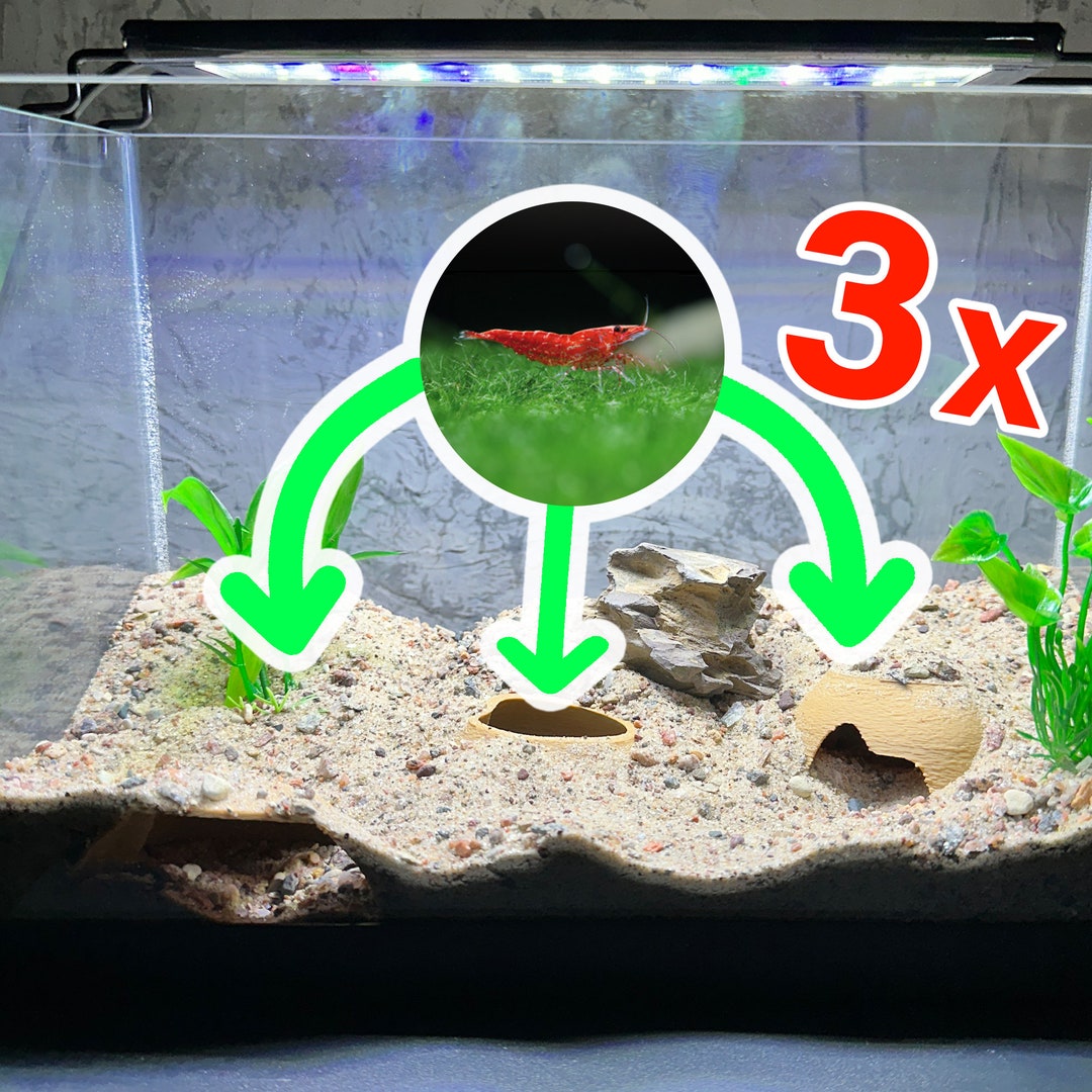 3 Pack Aquarium Tunnel Cave Hide Aquarium Shrimp & Small Fish Hide Fish
