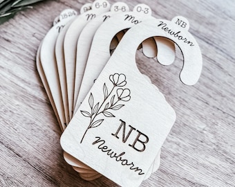 Baby closet hanger dividers for nursery organization Closet organization baby wardrobe labels Newborn closet dividers Baby room organization