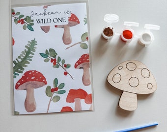 Mushroom magnets party favor for kids craft Mushroom 1st birthday party favor Fairy theme birthday one fungi birthday wild one party decor