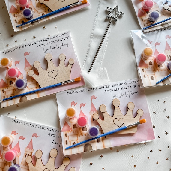 Personalized Princess party favor bags Princess theme party favor Cinderella Party favors Prince party favors craft for kids birthday party