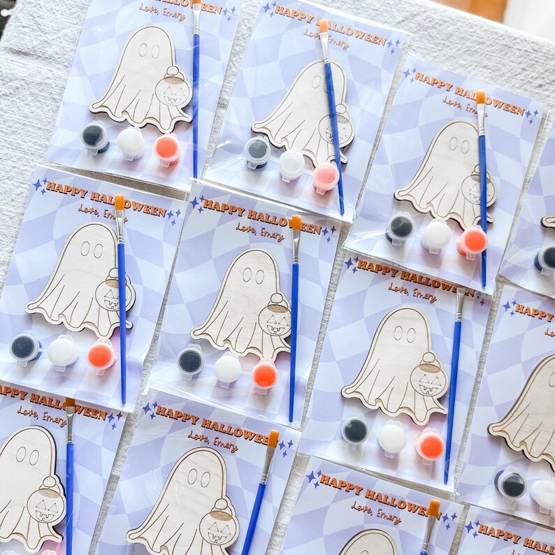 Halloween favors for classroom ghost favors for toddler non candy party favors Halloween painting kit Halloween craft for kids Halloween image 9