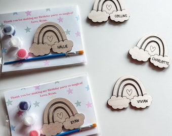 Personalized party favors Rainbow party supplies Colorful Party favors for girls Birthday Rainbow theme Rainbow goodie bag Rainbow craft kid