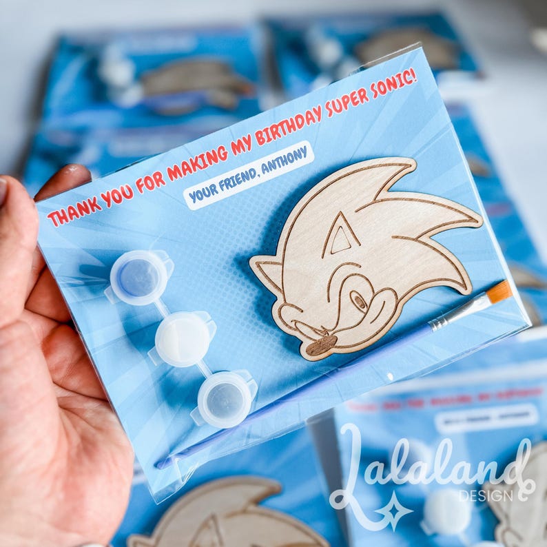 Sonic party favor sonic craft favor for kids sonic birthday