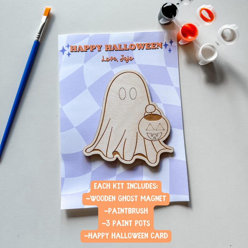 Halloween favors for classroom ghost favors for toddler non candy party favors Halloween painting kit Halloween craft for kids Halloween image 3