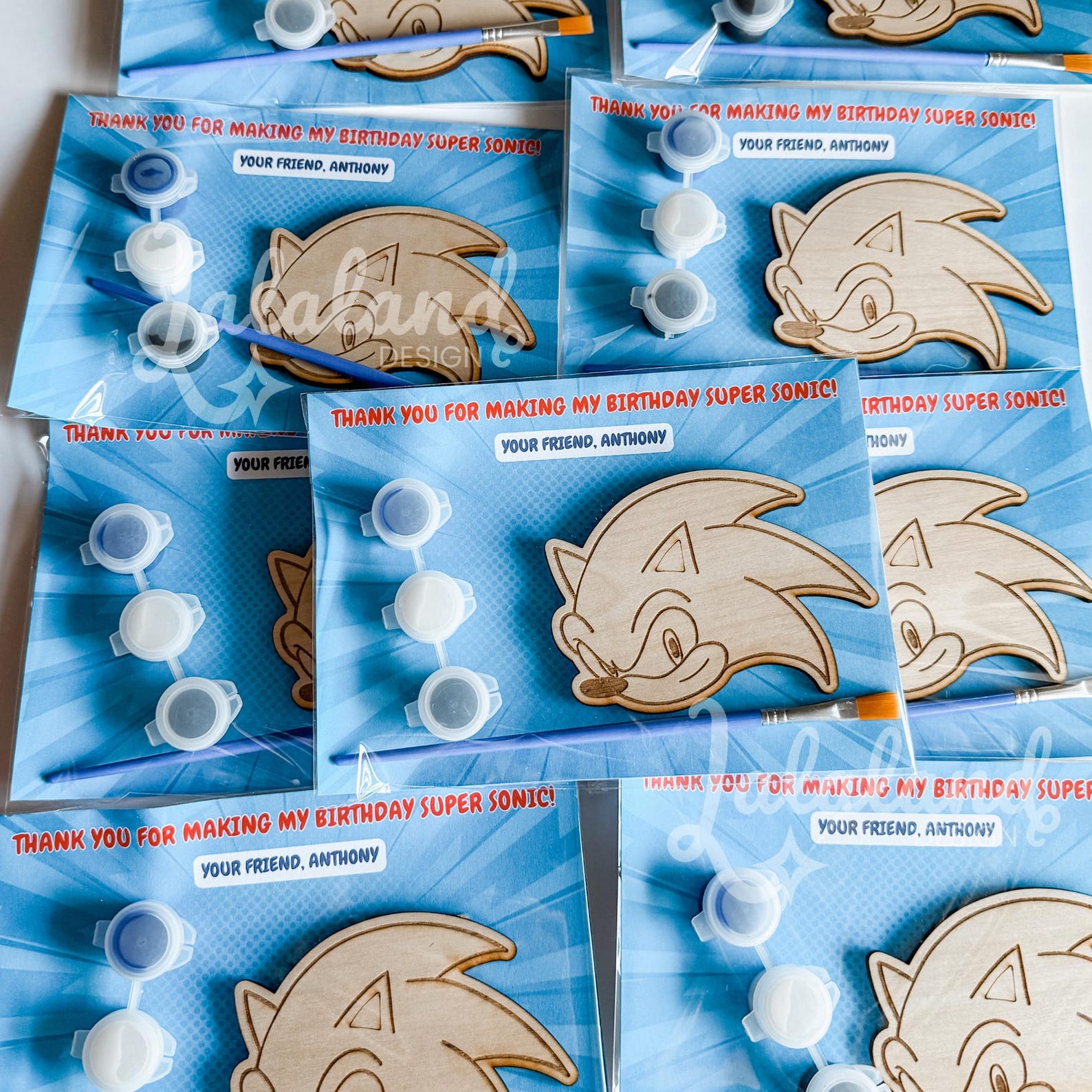 Sonic Birthday Party Favor Kids Craft Kit, Plywood, Paint & Card Etsy — free download