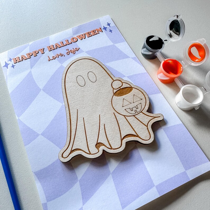 Halloween favors for classroom ghost favors for toddler non candy party favors Halloween painting kit Halloween craft for kids Halloween image 6