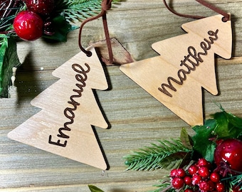 Personalized Christmas tree Ornament - personalized wooden ornament - Christmas gift for family