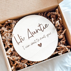 Zwangerschapsaankondiging voor tante zwangerschapscadeaudoos Hallo tante geschenkdoos voor tante zwangerschapsonthullingsbordje tante, je wordt tante