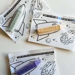 Space Gehweg Kreide Gastgeschenke Rakete Gastgeschenk Space Thema favorisiert Sommer Gastgeschenke Rocket Chalks Personalisiertes Mitbringsel für Kinder