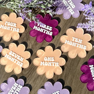 Marqueurs d'étapes bébé en acrylique pour fille