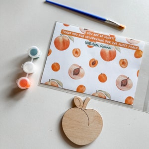 One sweet peach party favors peach 1st birthday party favors for kids peach party decor craft party kit Peach favors craft magnets favors
