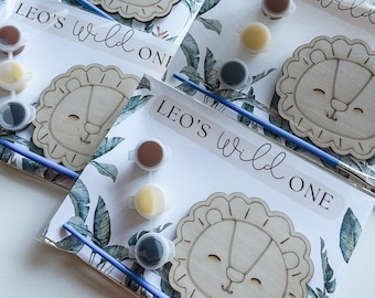 Lion Painting Kit Party Favor: Wild One Safari Birthday