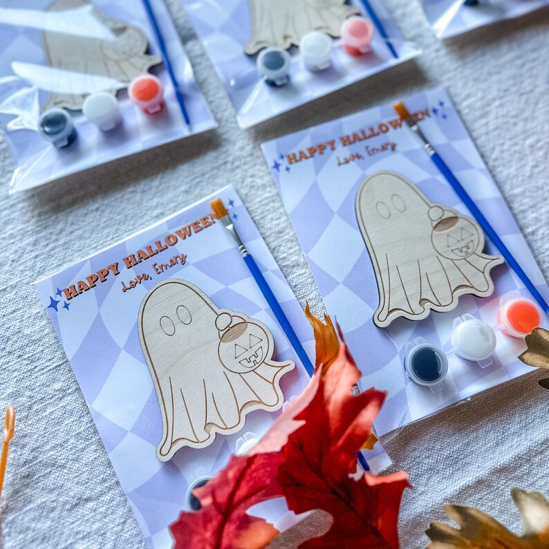Halloween favors for classroom ghost favors for toddler non candy party favors Halloween painting kit Halloween craft for kids Halloween image 10