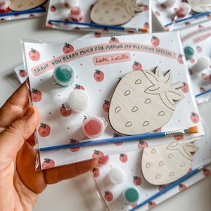 Strawberry party favor Strawberry craft kit kids Berry first birthday Party favors  toddlers birthday favor for kids colorful party favors