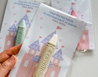 Princess birthday party favor for girl birthday Castle Party favor bag for kids Sidewalk chalk party favor princess goodie bag kids birthday