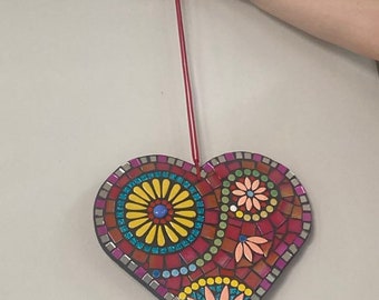 Handmade Sparkly Heart Mosaic