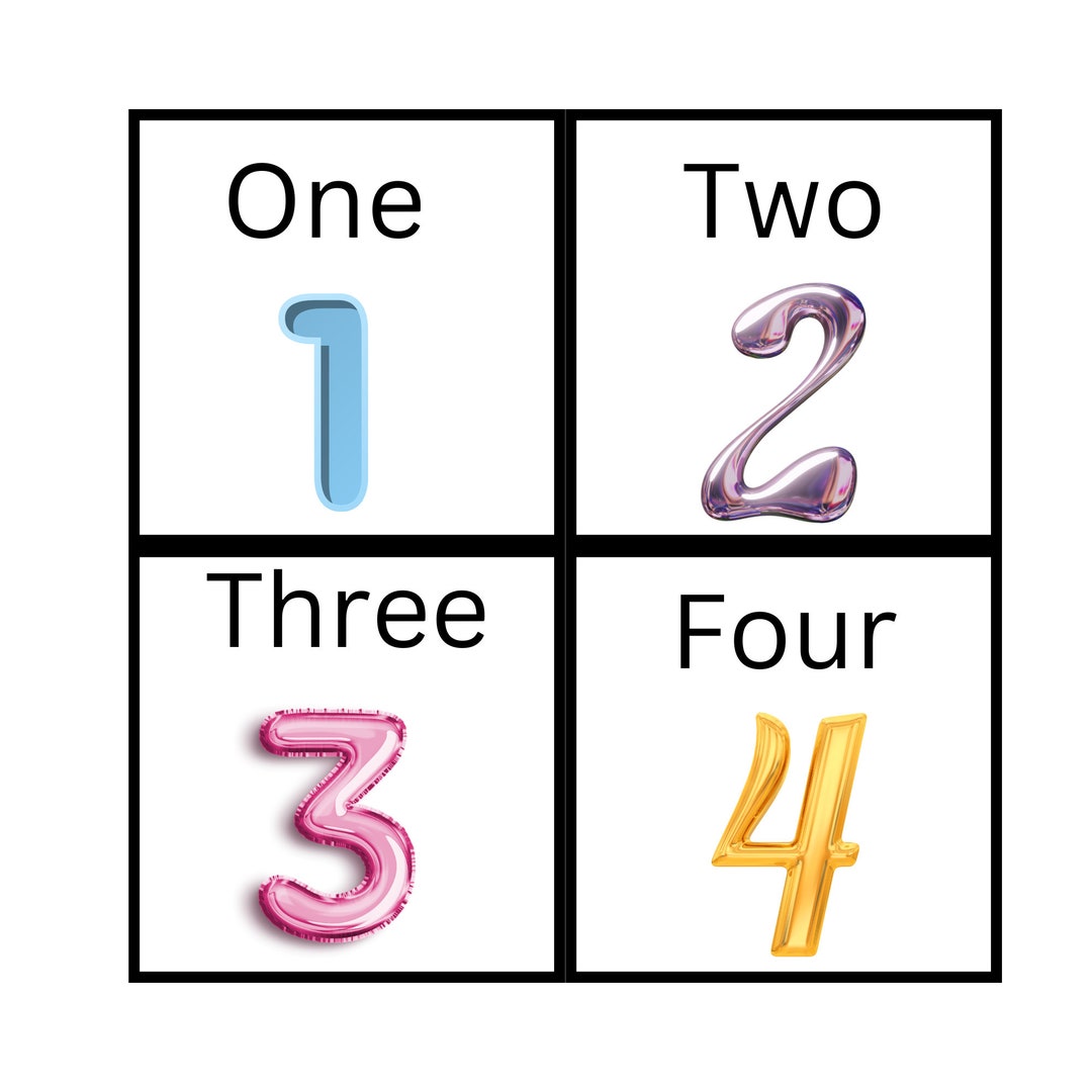Number Flashcards For Kids Etsy