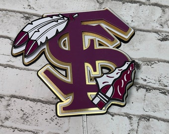 Florida State University Cake Topper, Graduation cake topper, Class of 2024 cake topper, University Seminoles, Graduation party, College.