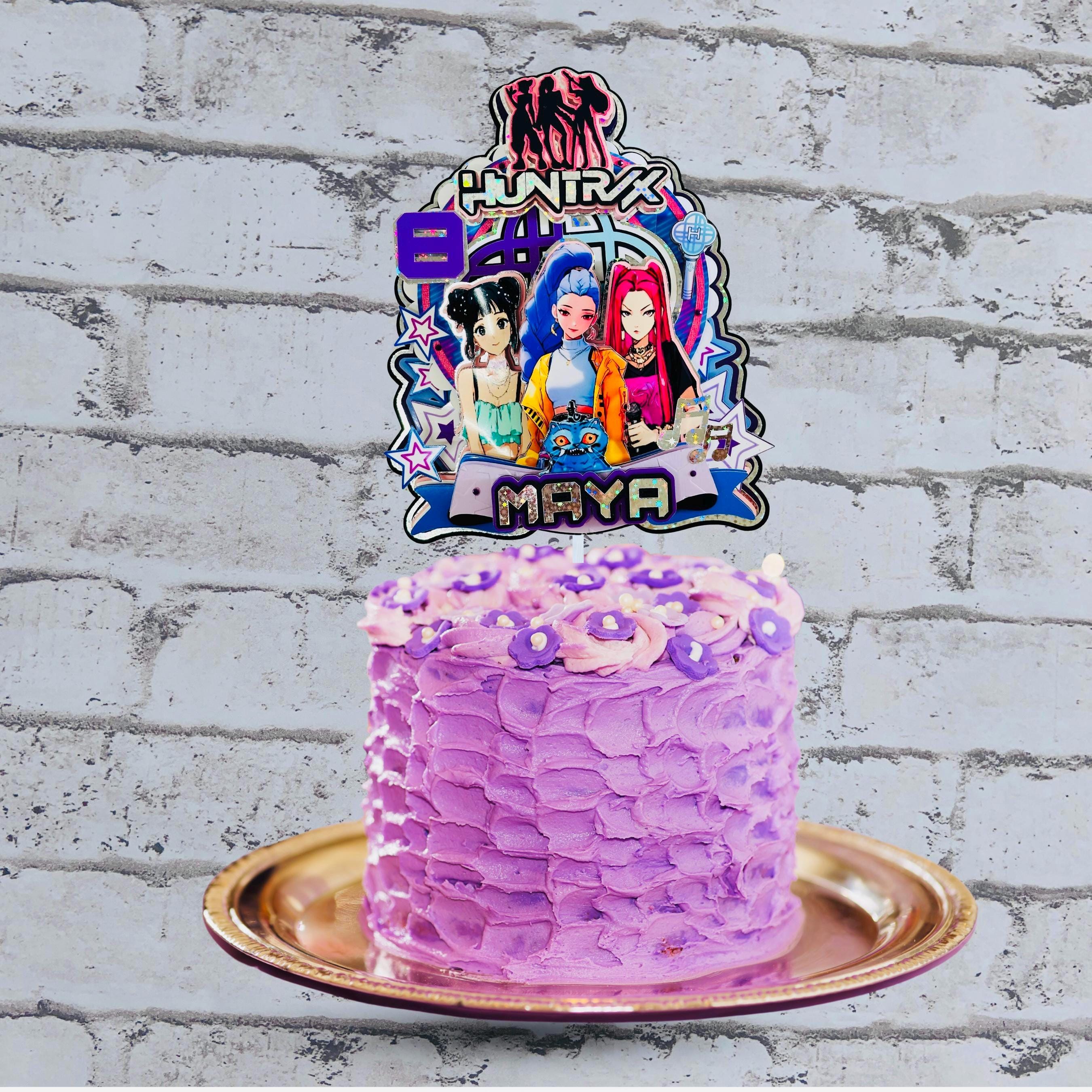 Huntrix Cake Topper, Huntrix K Pop Party Decor, K Pop Demon Hunters ...