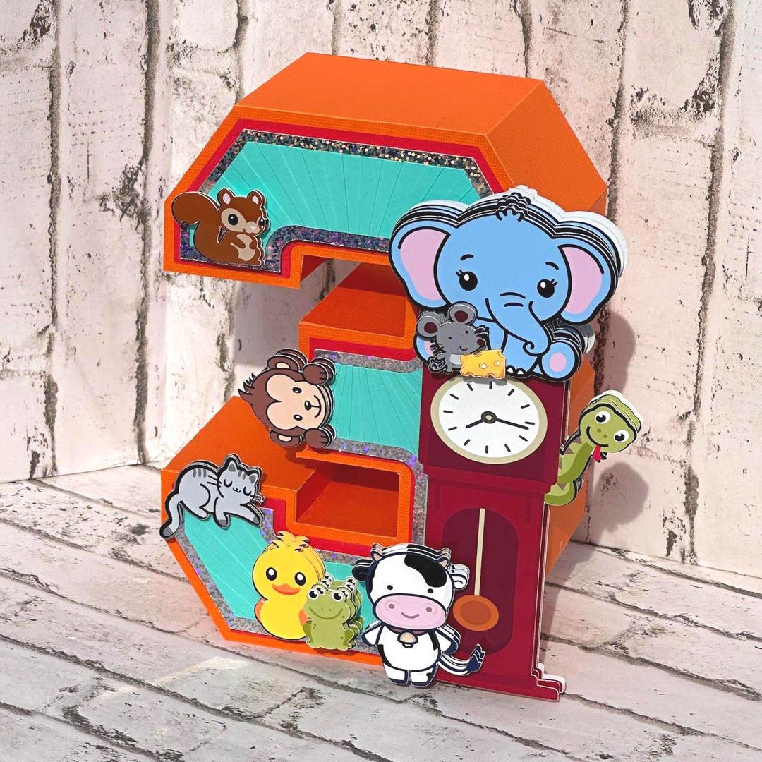 Children Nursery Rhyme 3D Numbers , Nursery Rhyme Party Decorations ...