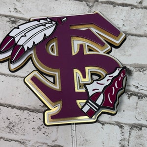 Tortenaufsatz der Florida State University, Tortenaufsatz zum Schulabschluss, Tortenaufsatz Klasse 2024, Seminolen-Universität, Abschlussfeier, College.