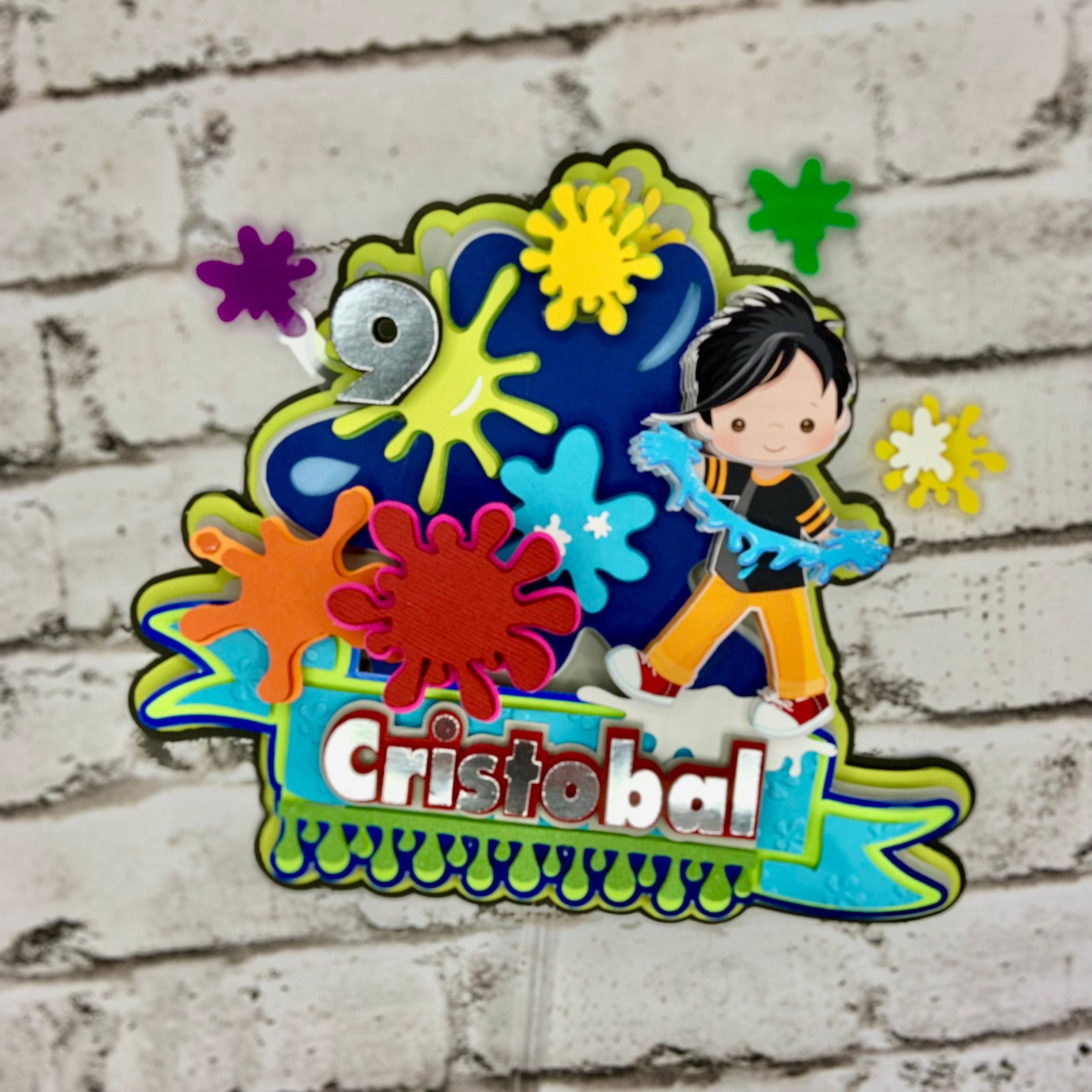 Topper Slime Slime Party Cake Topper, Slime Party Decorations, Slime Birthday Party ...