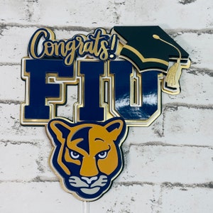FIU Tortenaufsatz, Abschluss-Tortenaufsatz, University of Florida Tortenaufsatz, Klasse von 2024 Tortenaufsatz, College-Party, Universitätsparty