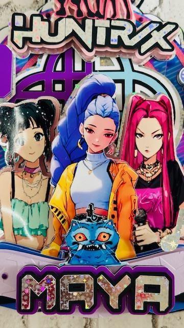 Huntrix Cake Topper, Huntrix K Pop Party Decor, K Pop Demon Hunters ...