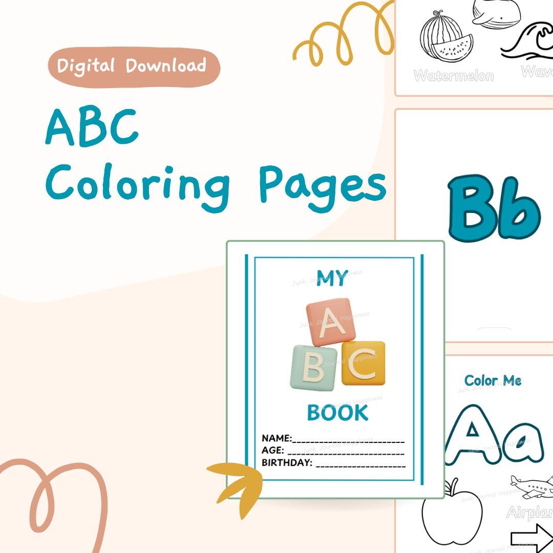 My ABC Coloring Pages / ABC Color Pages / Alphabet Pages / Digital ...