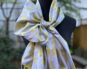 Statement Silk Ikat Scarf 