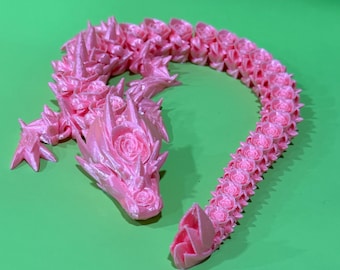 3D gedruckter Rosendrache - Gelenk-Fidget-Spielzeug, einzigartiges Dekor