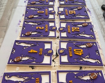 Custom Football Player Sign Team Order
