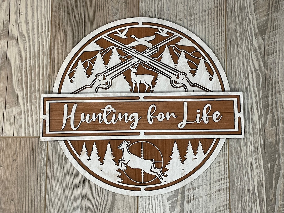 Hunting Sign Gone Hunting Sign Custom Hunting Plaques Etsy