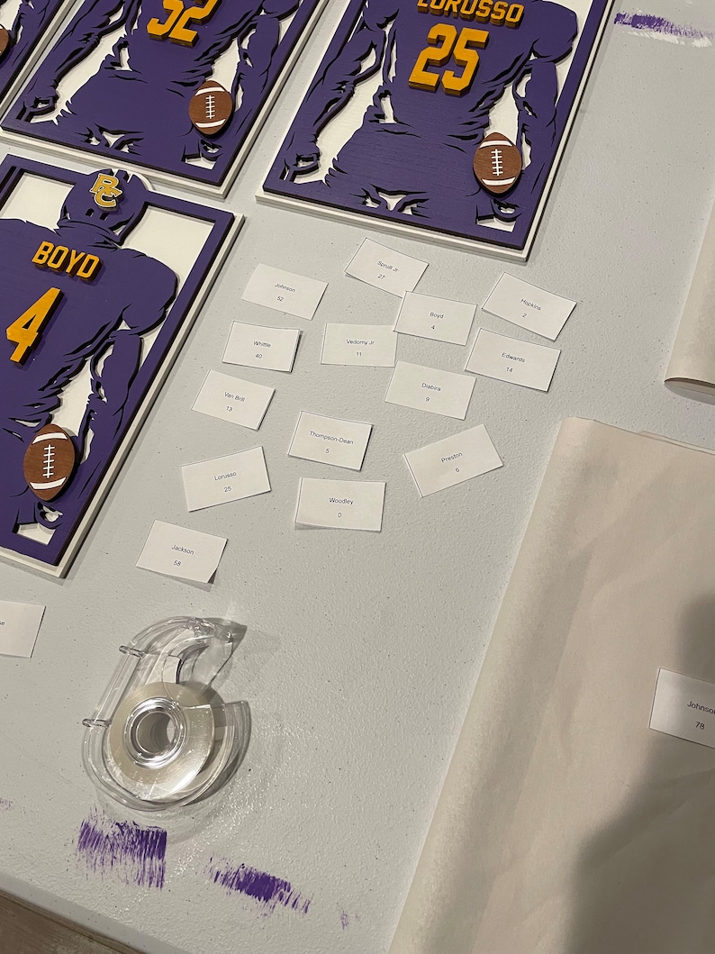 Custom Football Player Sign Team Order Etsy