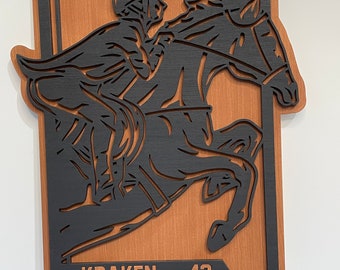 Custom Equestrian Sign, Personalized Name Horse Rider Sign, Horse Rider Gift, Female Equestrian, Female Horse Rider