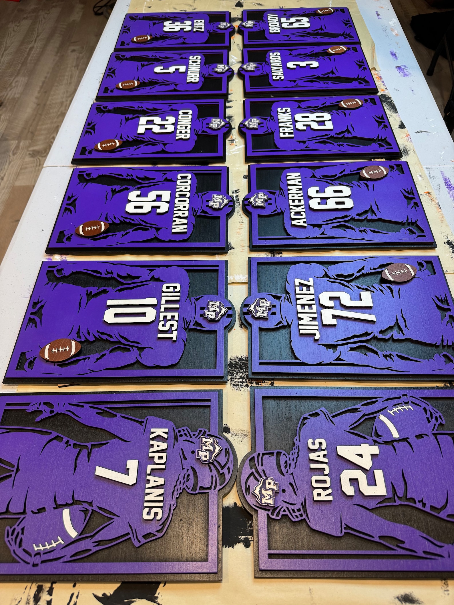 Custom Football Player Sign Team Order Etsy